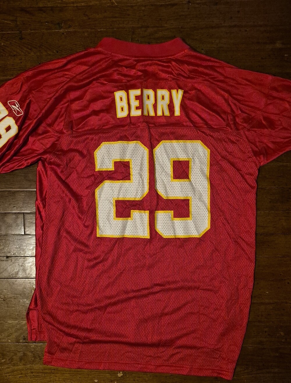 Kansas City Chiefs Eric Berry Reebok Red Football Jersey Mens Sz Large - Picture 3 of 8